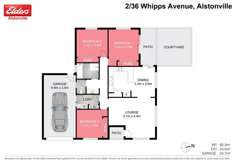 Floorplan of Homely semi-detached listing, 2/36 Whipps Avenue, Alstonville NSW 2477