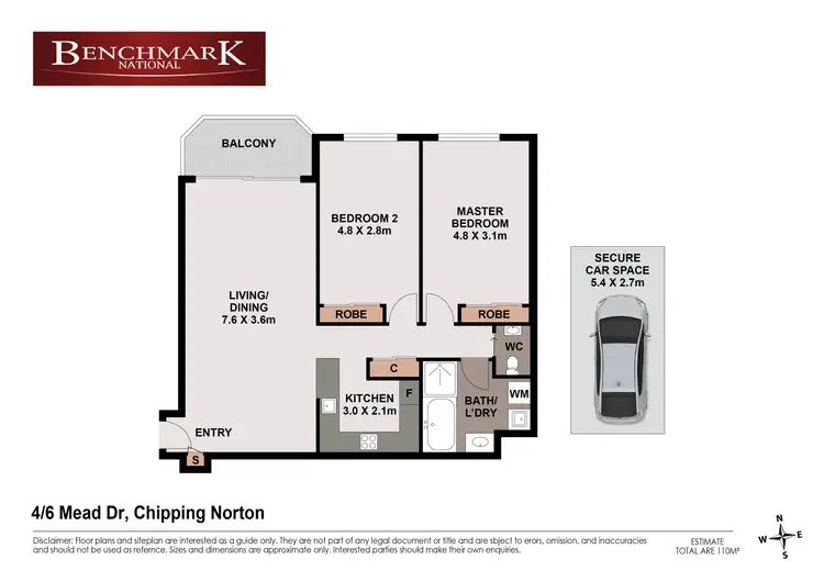 Floorplan of Homely apartment listing, 4/6 Mead Drive, Chipping Norton NSW 2170