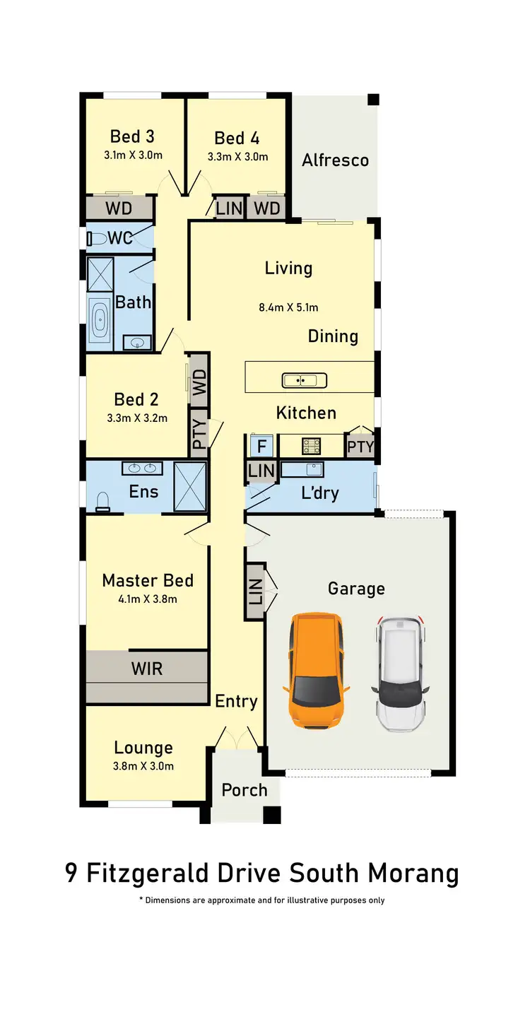 Floorplan of Homely house listing, 9 Fitzgerald Drive, South Morang VIC 3752