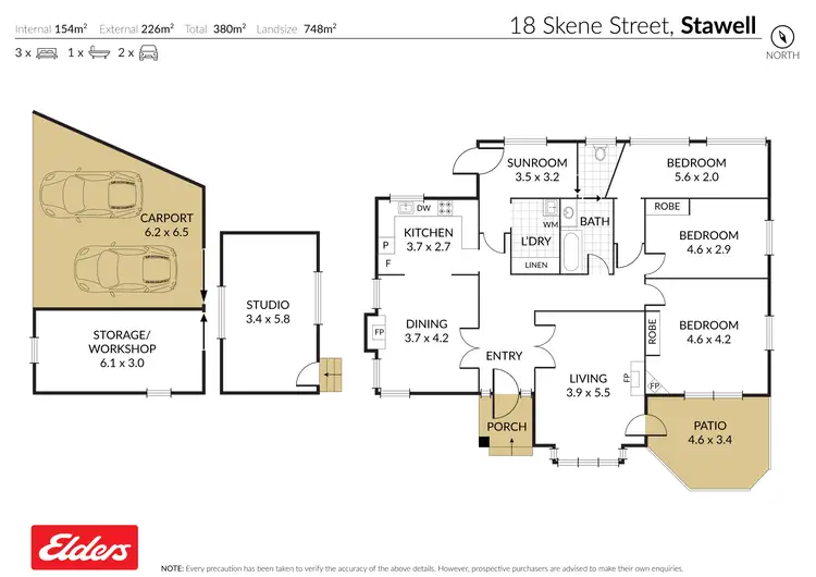 Floorplan of Homely house listing, 18 Skene Street, Stawell VIC 3380