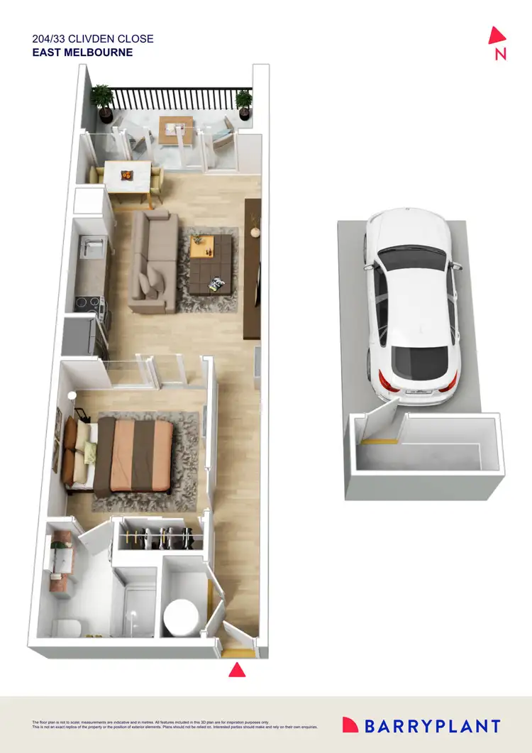 Floorplan of Homely apartment listing, 204/33 Cliveden Close, East Melbourne VIC 3002