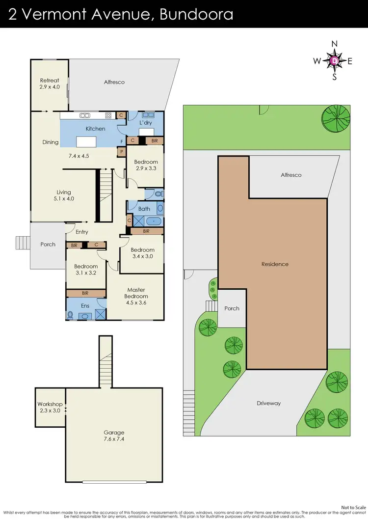 Floorplan of Homely house listing, 2 Vermont Avenue, Bundoora VIC 3083