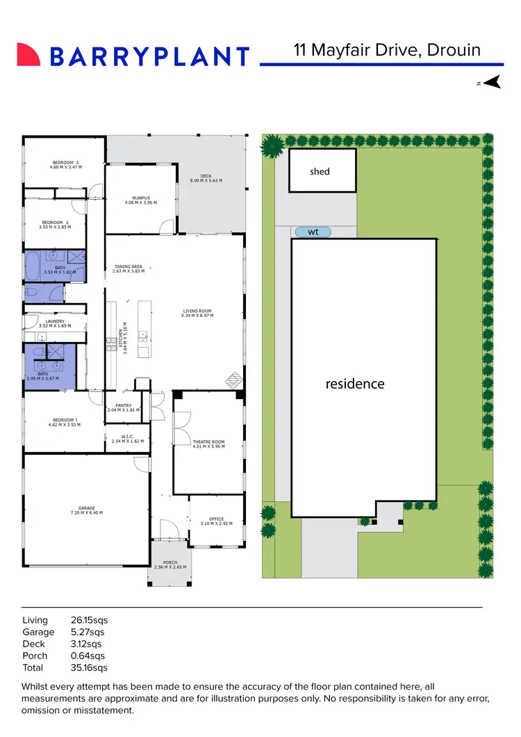 Floorplan of Homely house listing, 11 Mayfair Drive, Drouin VIC 3818
