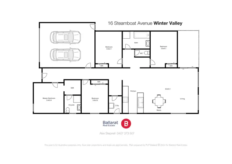 Floorplan of Homely house listing, 16 Steamboat Avenue, Winter Valley VIC 3358