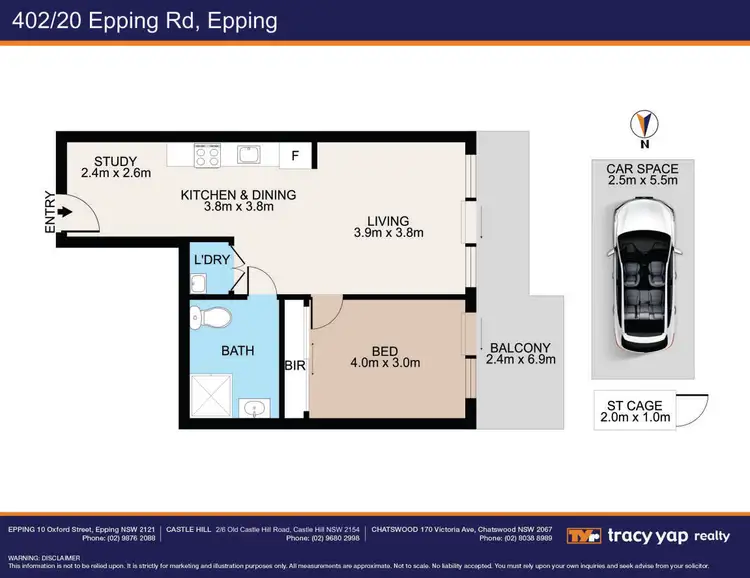 Floorplan of Homely apartment listing, 402/20-24 Epping Road, Epping NSW 2121