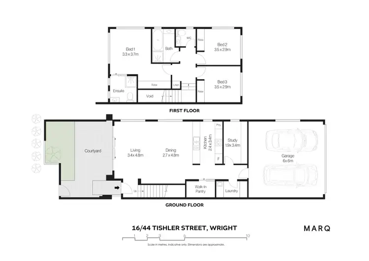 Floorplan of Homely townhouse listing, 16/44 Tishler Street, Wright ACT 2611