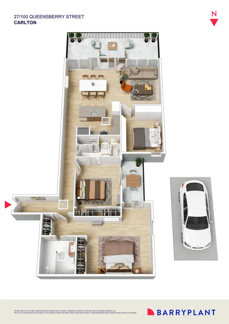 Floorplan of Homely apartment listing, 27/100 Queensberry Street, Carlton VIC 3053