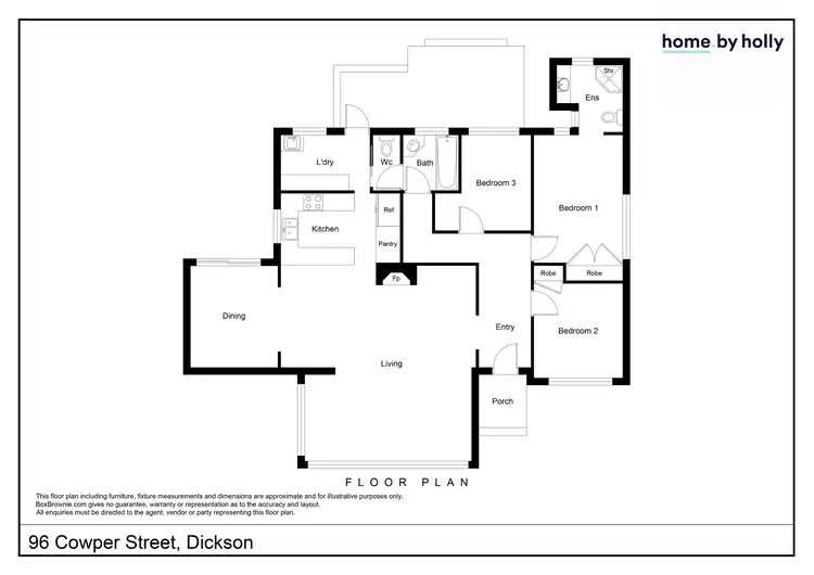 Floorplan of Homely house listing, 96 Cowper Street, Dickson ACT 2602