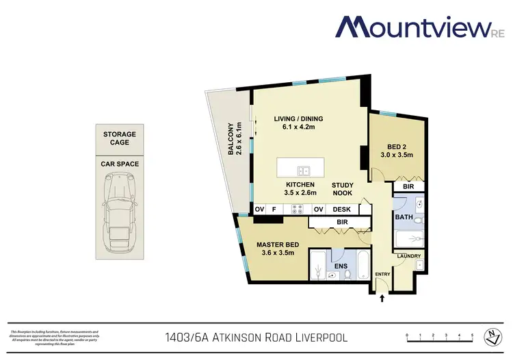 Floorplan of Homely unit listing, 1403/6A Atkinson Street, Liverpool NSW 2170