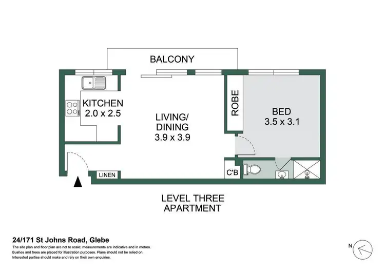Floorplan of Homely apartment listing, 24/171 St Johns Road, Glebe NSW 2037