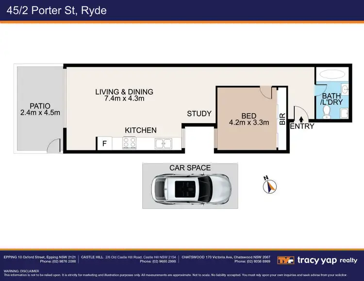 Floorplan of Homely apartment listing, 45/2 Porter Street, Ryde NSW 2112
