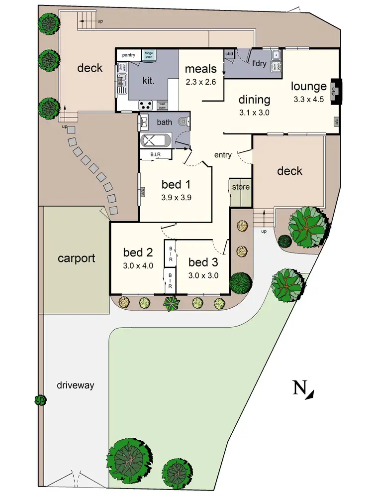 Floorplan of Homely unit listing, 1/14 Ryland Avenue, Croydon VIC 3136