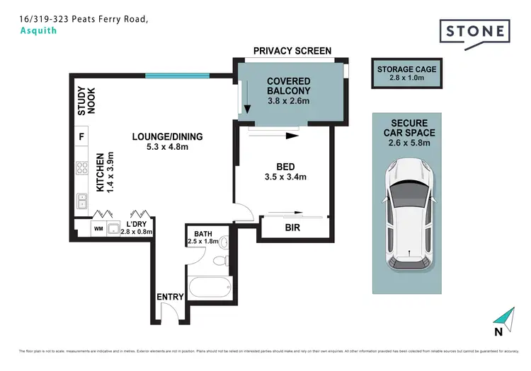 Floorplan of Homely apartment listing, 16/319-323 Peats Ferry Road, Asquith NSW 2077