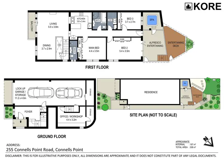 Floorplan of Homely semi-detached listing, 2/255 Connells Point Road, Connells Point NSW 2221