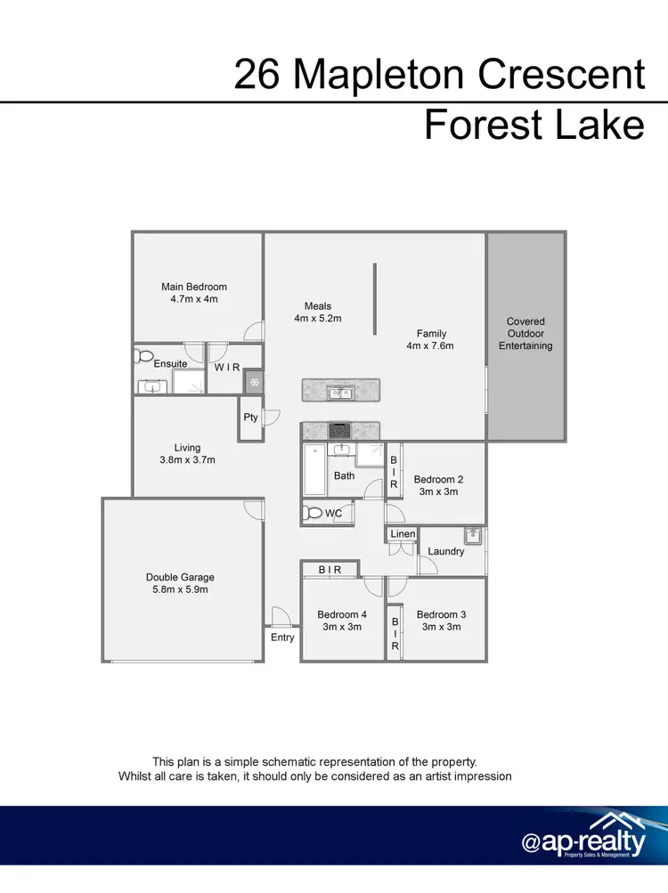 Floorplan of Homely house listing, 26 Mapleton Crescent, Forest Lake QLD 4078