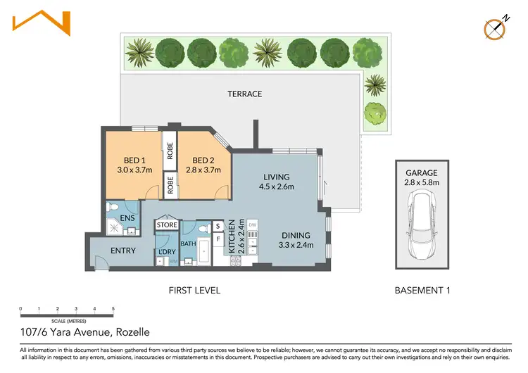 Floorplan of Homely apartment listing, 107/6 Yara Avenue, Rozelle NSW 2039