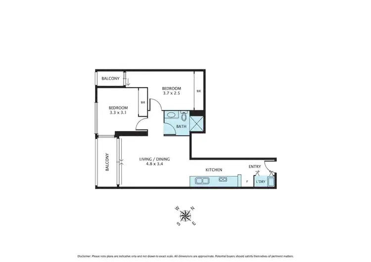 Floorplan of Homely apartment listing, 301/93 Flemington Road, North Melbourne VIC 3051