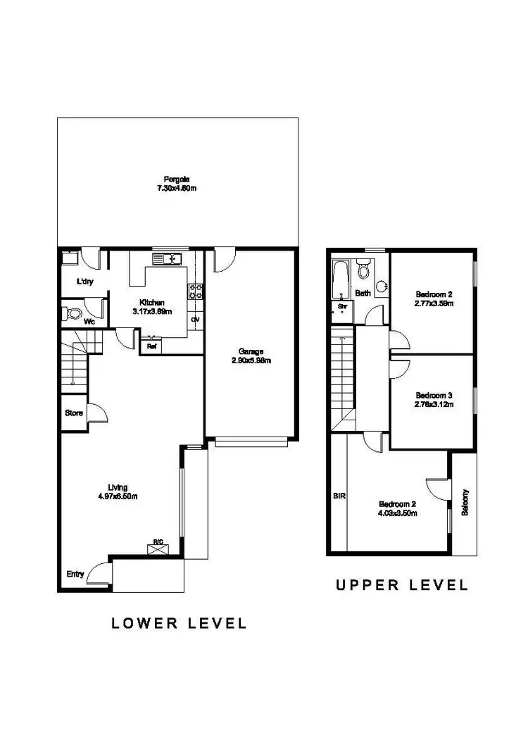 Floorplan of Homely townhouse listing, 3/126 Cross Road, Highgate SA 5063