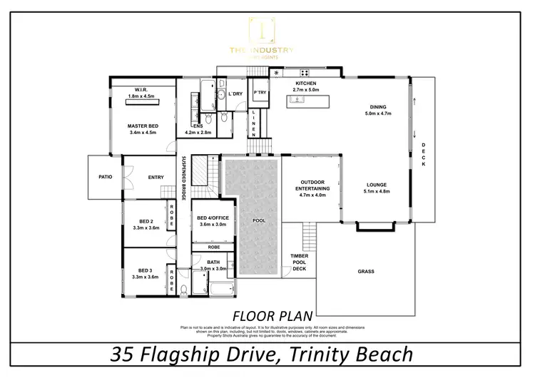Floorplan of Homely house listing, 35 Flagship Drive, Trinity Beach QLD 4879