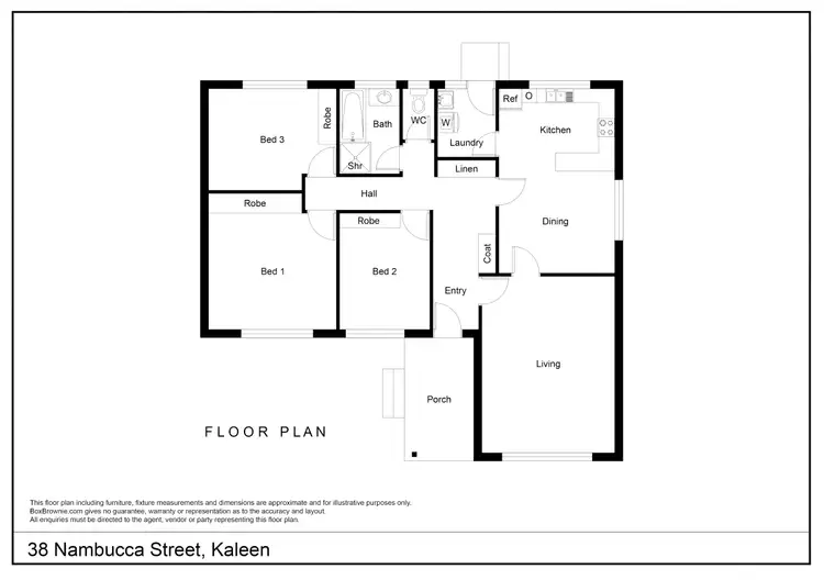 Floorplan of Homely house listing, 38 Nambucca Street, Kaleen ACT 2617