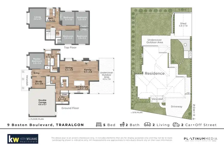 Floorplan of Homely house listing, 9 Boston Boulevard, Traralgon VIC 3844