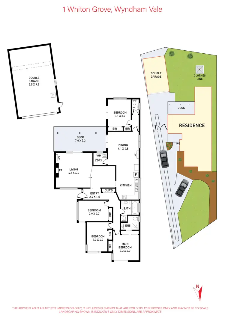 Floorplan of Homely house listing, 1 Whiton Grove, Wyndham Vale VIC 3024