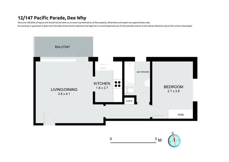 Floorplan of Homely unit listing, 12/147 Pacific Parade, Dee Why NSW 2099