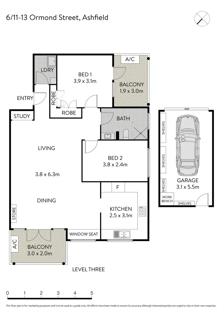 Floorplan of Homely apartment listing, 6/11-13 Ormond Street, Ashfield NSW 2131