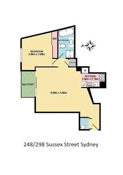 Floorplan of Homely apartment listing, 298 Sussex Street, Sydney NSW 2000