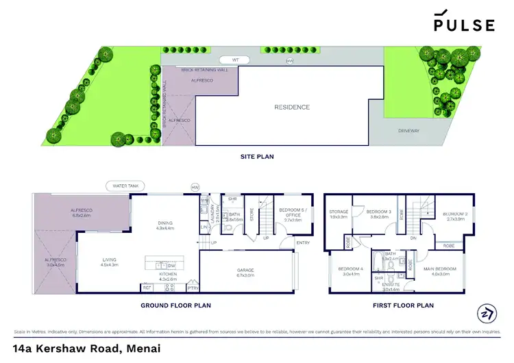Floorplan of Homely semi-detached listing, 14A Kershaw Road, Menai NSW 2234
