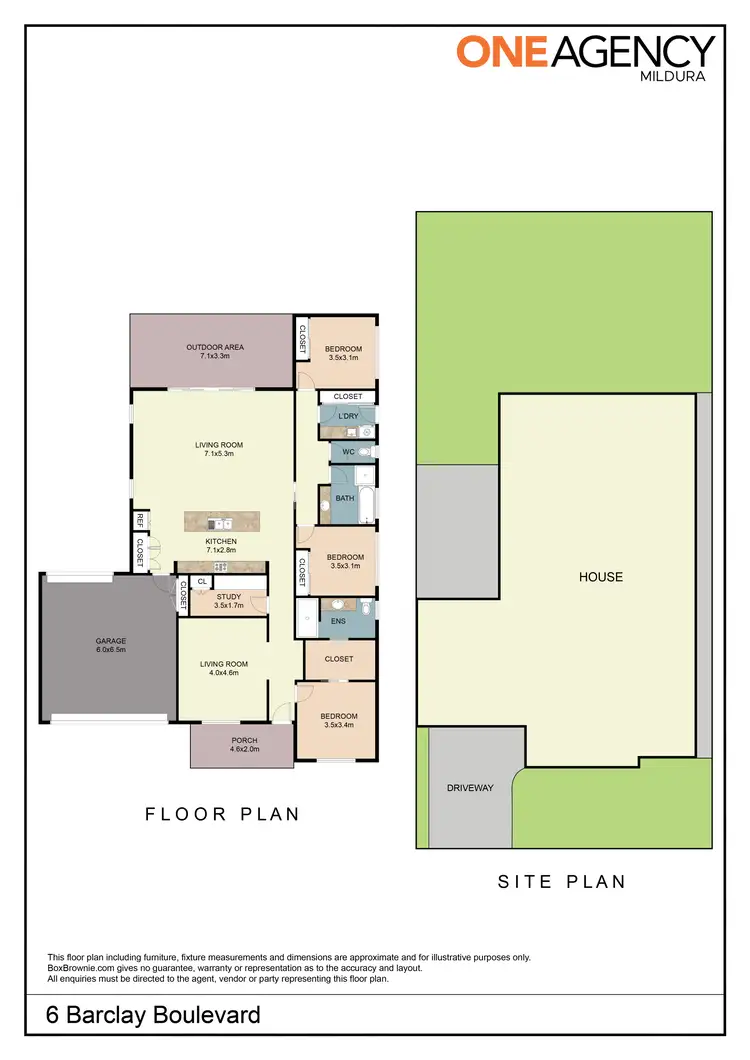 Floorplan of Homely house listing, 6 Barclay Boulevard, Red Cliffs VIC 3496