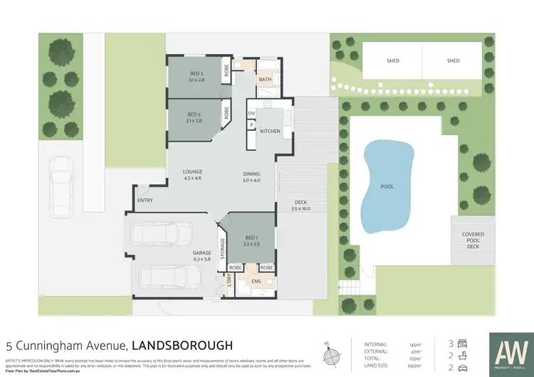 Floorplan of Homely house listing, 5 Cunningham Avenue, Landsborough QLD 4550