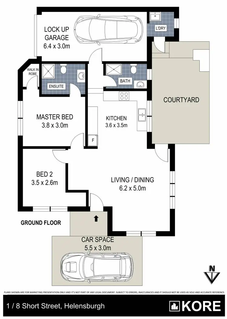 Floorplan of Homely villa listing, 1/8 Short Street, Helensburgh NSW 2508