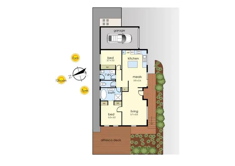 Floorplan of Homely unit listing, 1/4 Vermay Avenue, Frankston VIC 3199