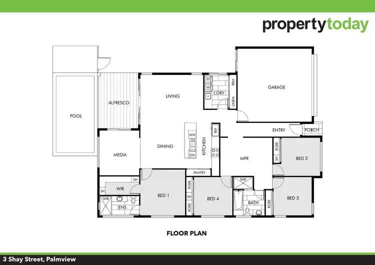 Floorplan of Homely house listing, 3 Shay Street, Palmview QLD 4553