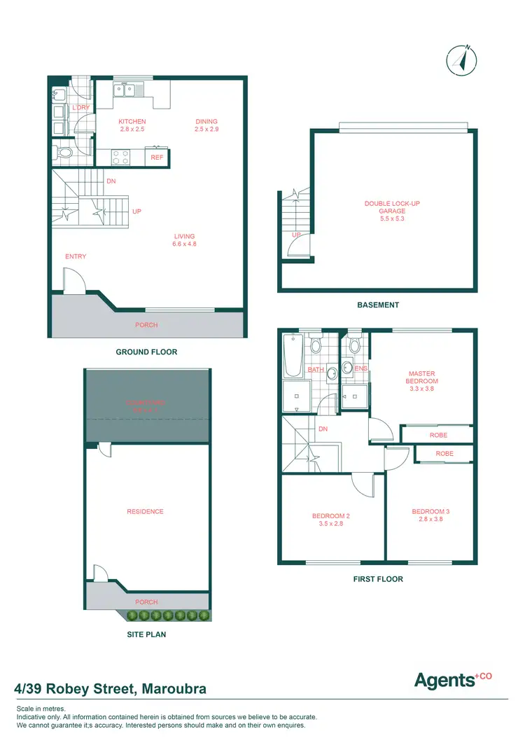 Floorplan of Homely townhouse listing, 4/39 Robey Street, Maroubra NSW 2035