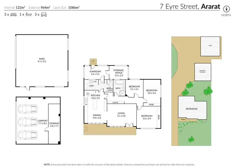 Floorplan of Homely house listing, 7 Eyre Street, Ararat VIC 3377