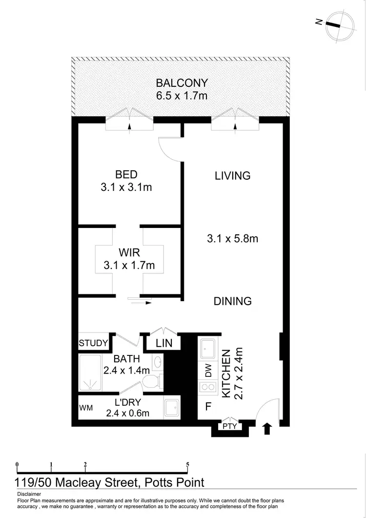 Floorplan of Homely apartment listing, 119/50 Macleay Street, Potts Point NSW 2011