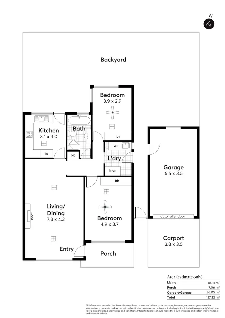 Floorplan of Homely unit listing, 2/5 Allendale Avenue, Novar Gardens SA 5040