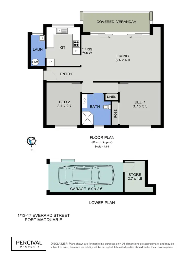Floorplan of Homely unit listing, 1/13-17 Everard Street, Port Macquarie NSW 2444