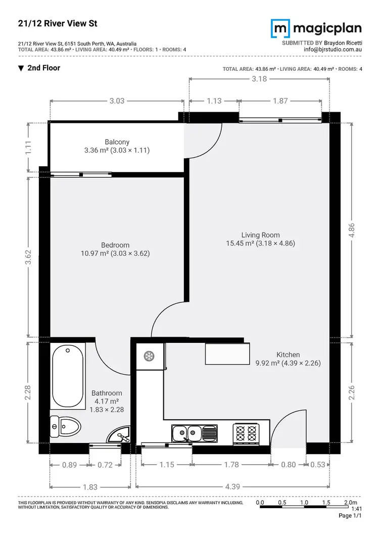 Floorplan of Homely unit listing, 21/12 Riverview Street, South Perth WA 6151