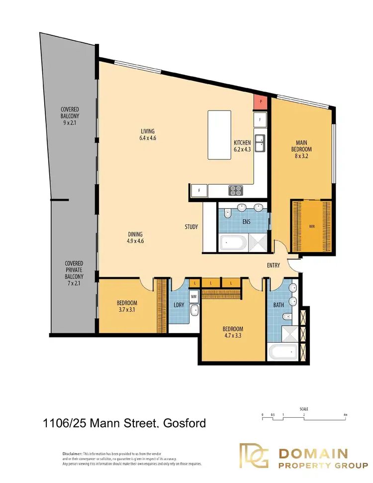 Floorplan of Homely apartment listing, 1106/25 Mann Street, Gosford NSW 2250