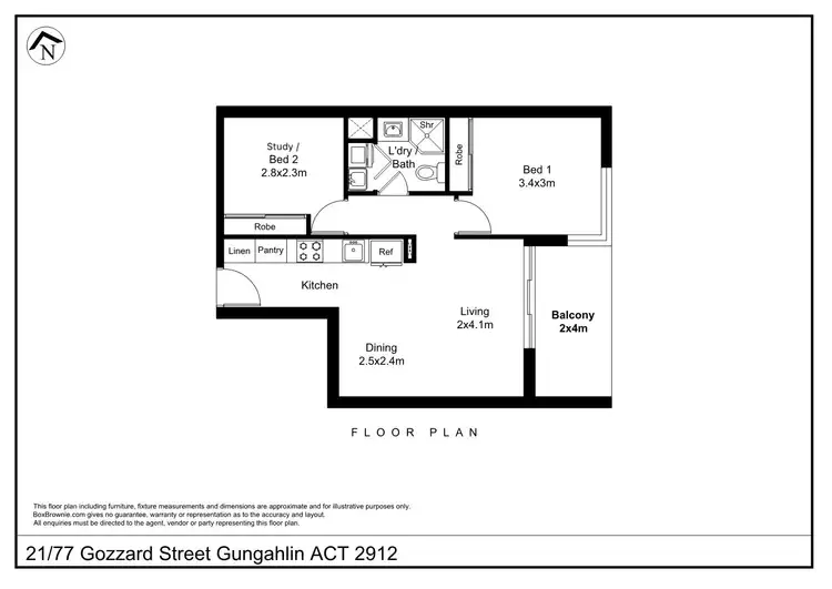 Floorplan of Homely apartment listing, 21/77 Gozzard Street, Gungahlin ACT 2912