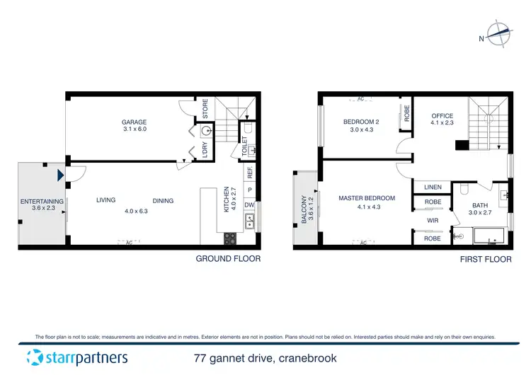 Floorplan of Homely townhouse listing, 77 Gannet Drive, Cranebrook NSW 2749