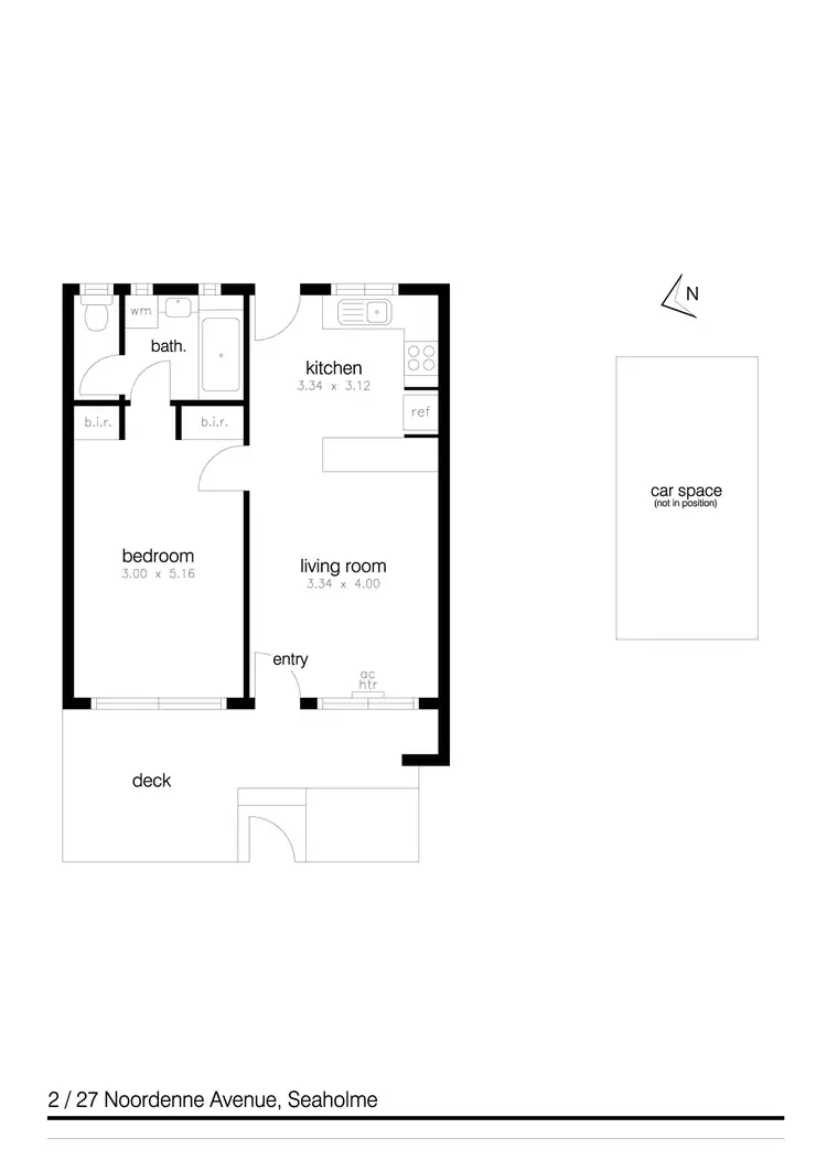 Floorplan of Homely unit listing, 2/27 Noordenne Avenue, Seaholme VIC 3018