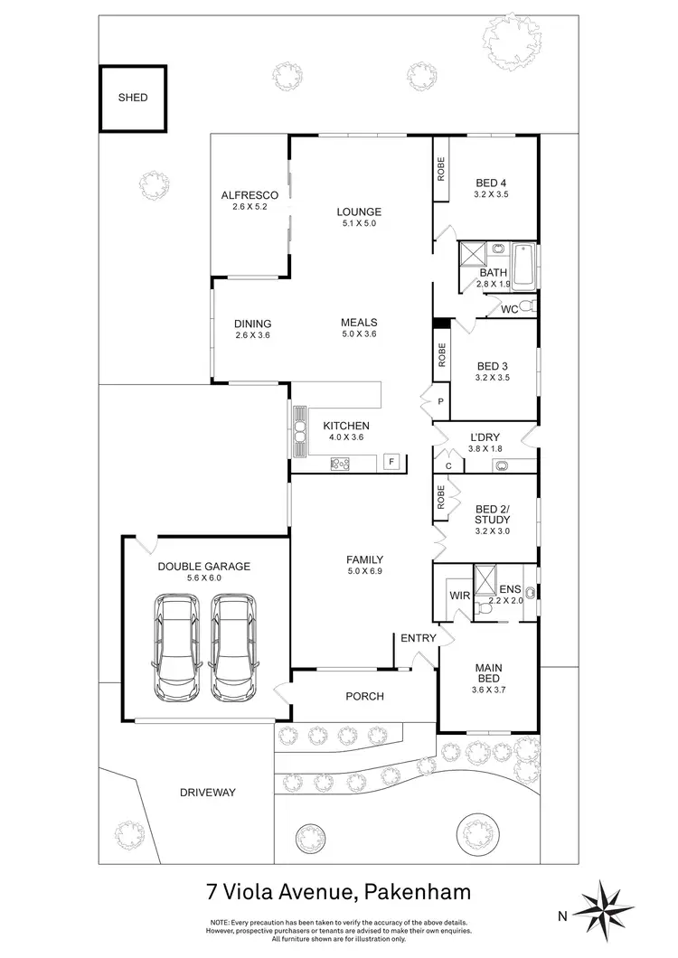 Floorplan of Homely house listing, 7 Viola Avenue, Pakenham VIC 3810