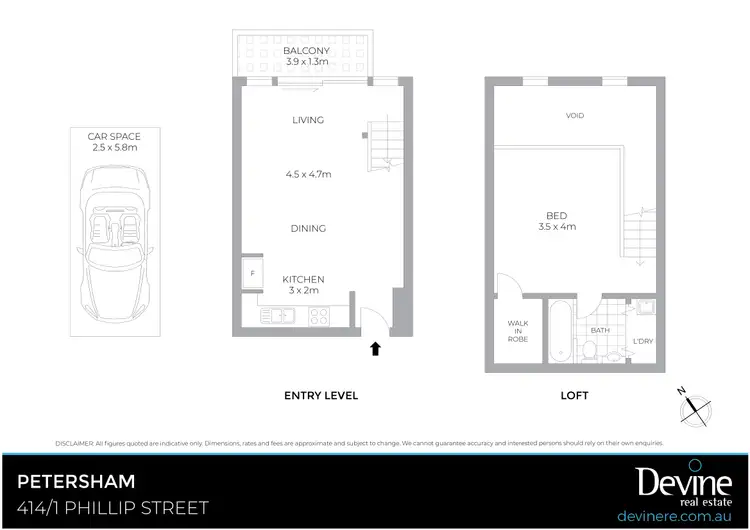 Floorplan of Homely apartment listing, 414/1 Phillip Street, Petersham NSW 2049