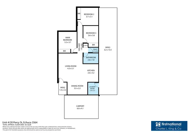 Floorplan of Homely house listing, 4/20 Percy Street, Echuca VIC 3564