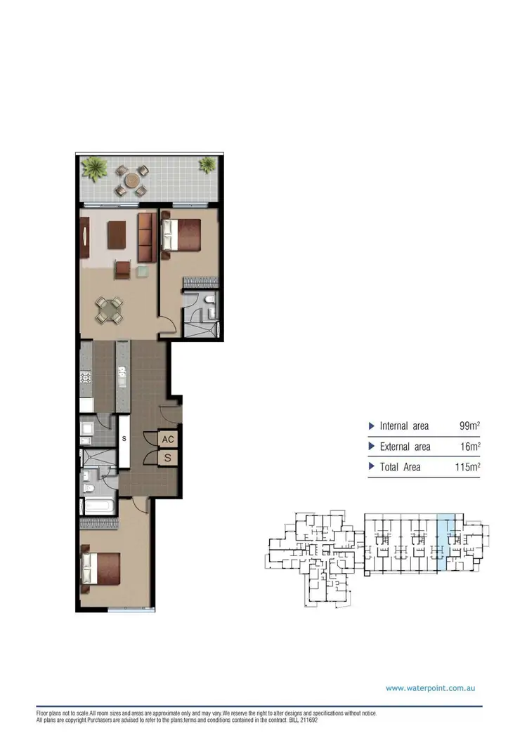 Floorplan of Homely apartment listing, 50/11 Bay Drive, Meadowbank NSW 2114