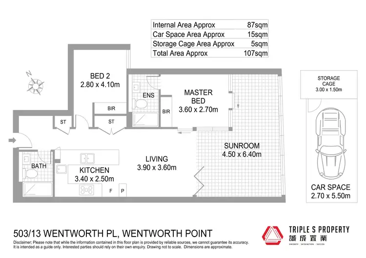 Floorplan of Homely apartment listing, 503/13 Wentworth Place, Wentworth Point NSW 2127